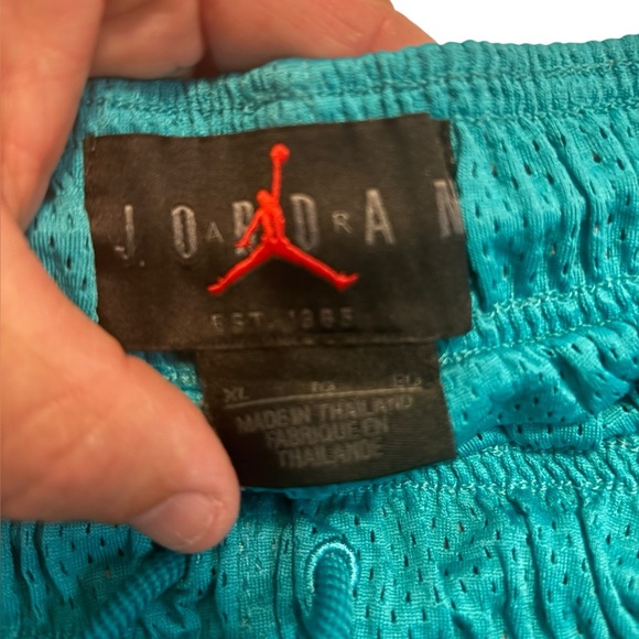 Jordan Black and Teal Athletic Shorts - Picture 4 of 4
